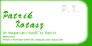 patrik kotasz business card